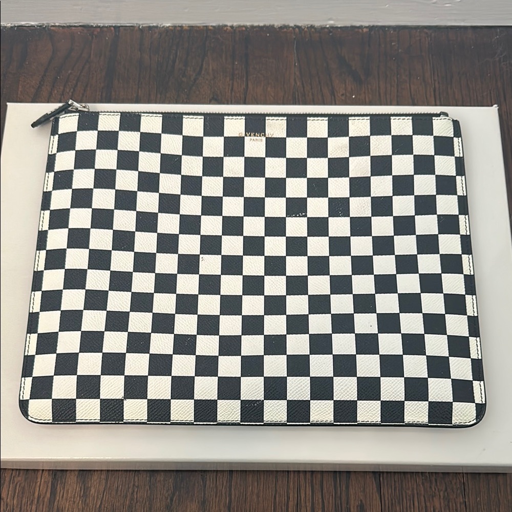 Givenchy Checkered Black and White Clutch Bag